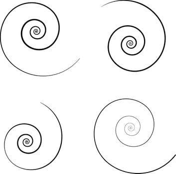Abstract Spiral Line Art Design vector