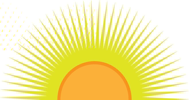 Stylized Colorful Sunburst Graphic vector