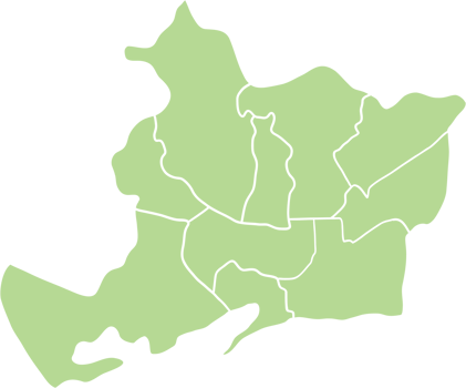 Freehand solid color drawing of Barcelona city map. png