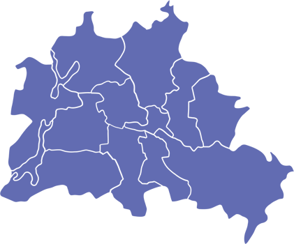 Freehand solid color drawing of Berlin city map. png