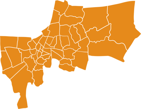 Freehand solid color drawing of Bangkok city map. png