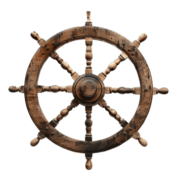 Antique Wooden Ship Wheel Nautical Decor Maritime Decor Ocean Theme Sailing Boat Captain Wheel Ship's Helm Vintage Decor Nautical Decor Home Decor png
