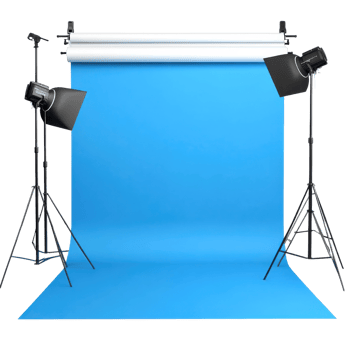 Seamless Studio Backdrop White Blue on transparent Background. png