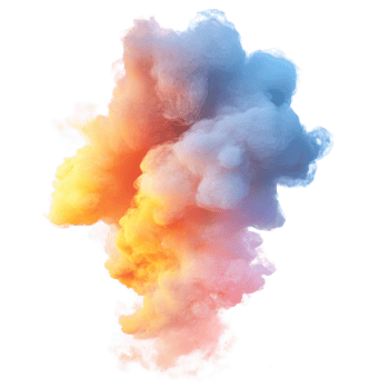 Vibrant Smoke Cloud Photo on transparent Background. png