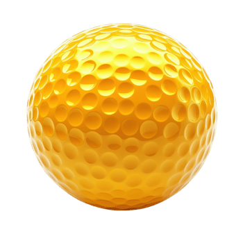 Golf Ball Ready for Game on transparent Background. png