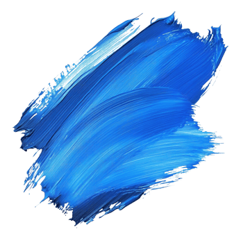 Abstract Blue Paint Stroke Texture on transparent Background. png