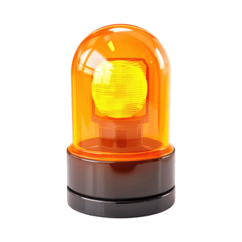 Caution Light Beacon Symbol on transparent Background. png
