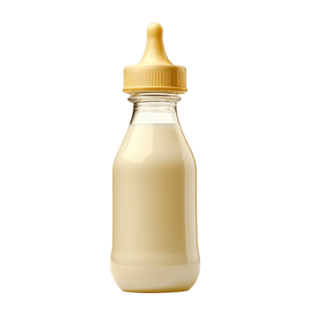 Baby Bottle Milk Feeding Time on transparent Background. png