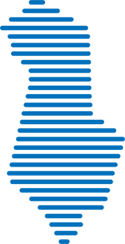 horizontal line drawing of albania map. png