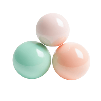 Pastel Spheres Interlocking Design on transparent Background. png