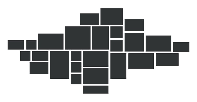 Template. composition collage template for photos. design and grid for photos. Simple trendy geometric design on a white background. vector