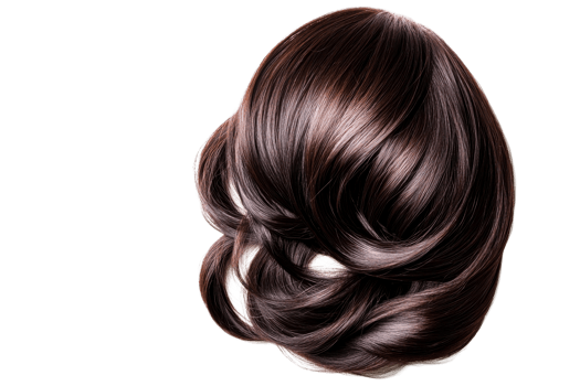 Dark Brown Shiny Hairstyle, Haircut, Hairdo, isolated, cut out transparent png