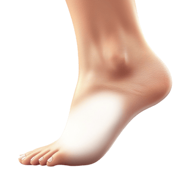Graceful bare foot stepping lightly smooth skin natural beauty png