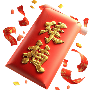 Festive red Chinese envelope symbolizing good fortune prosperity luck png
