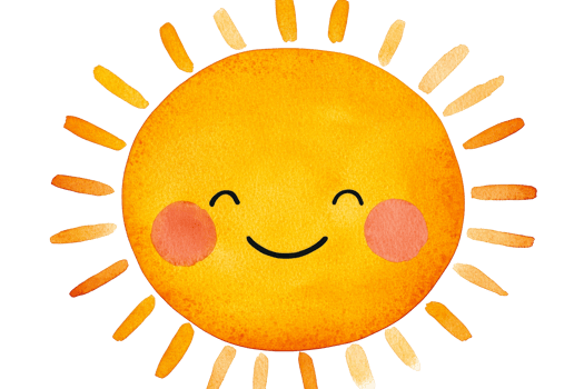 Sun cartoon smile, illustration, sunny weather, sky, joy, happy, cut out transparent png