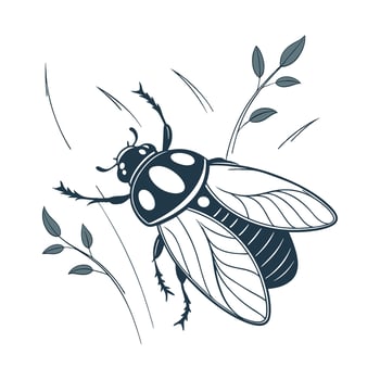 Creative Baetis Rhodani Insect Graphic vector