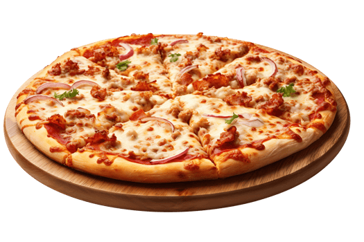 American pizza isolated on transparent background png