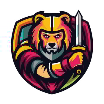 Bear Warrior Emblem vector