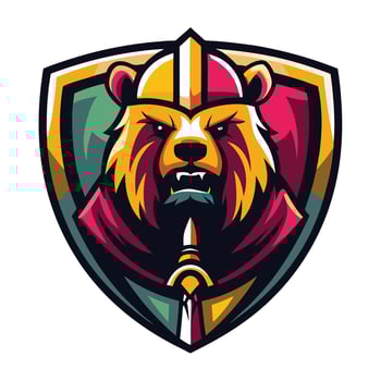 Bear Warrior Mascot vector