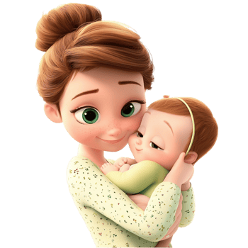 Loving mother holding her baby a warm gentle smile png