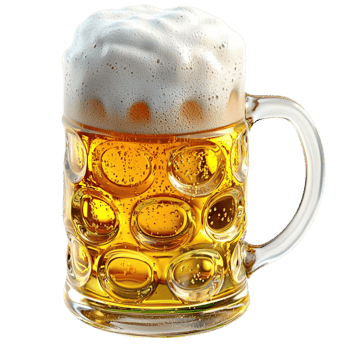 Classic beer mug a foamy top looking refreshing tasty perfect for social gatherings png