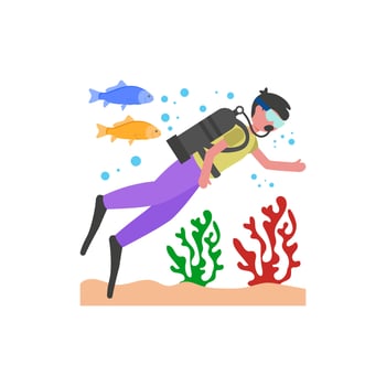 Scuba Diving Exploration Trip vector