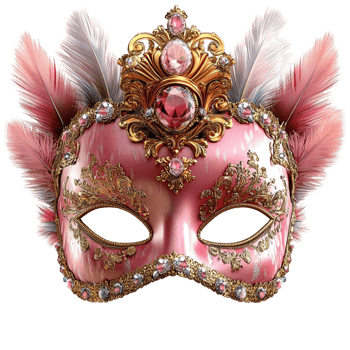Ornate red masquerade mask intricate golden details looking luxurious stylish perfect for elegant events png
