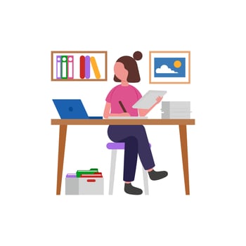 Academic Research Writing Process vector