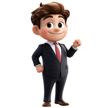 Young businessman wearing a formal black suit showing a confident smile png