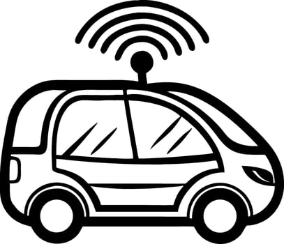 Smart Connected Car Illustrating Future Automotive Technology and Transportation Innovation vector