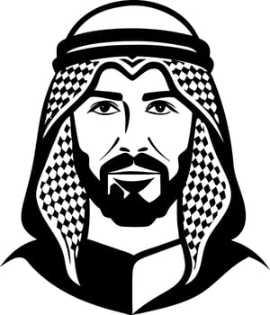 Elegant Middle Eastern Man in Traditional Attire Art for Cultural Illustrations vector