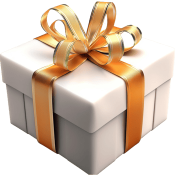 Elegant white gift box wrapped a golden ribbon a neatly tied bow png