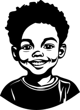 Cheerful Smiling Boy Illustration Perfect for Childrens Art Projects and Design vector