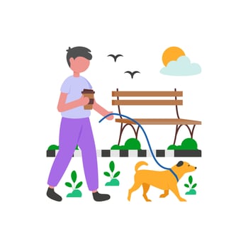 Midday Work Break Walk vector