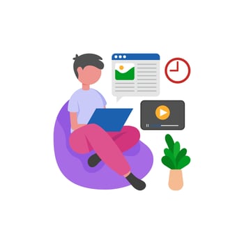 Content Creation Home Office vector