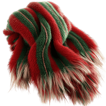 Soft cozy red green knitted scarf symbolizing warmth festive spirit seasonal comfort png