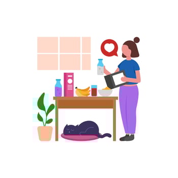 Nutritious Morning Breakfast Preparation vector