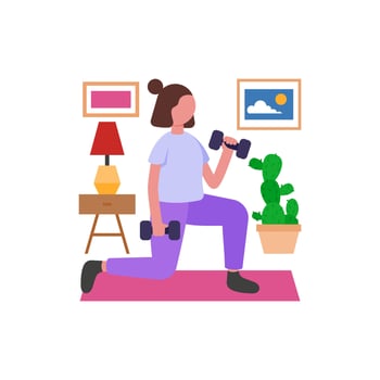 Full Body Morning Workout vector