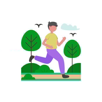 Refreshing Morning Jog Session vector