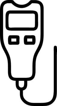 Digital Temperature Measurement Device Outline for Medical Applications and Graphic Design vector