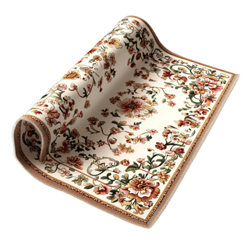 Beautifully designed floral rug intricate patterns adding elegance charm to the decor png