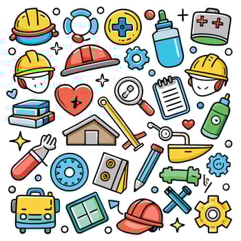 Colorful Collection of Icons vector