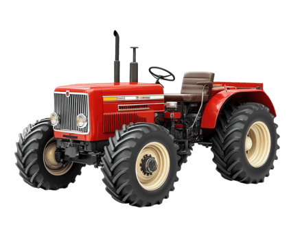 classic red tractor with large tires, showcasing vintage design and robust features, perfect for agricultural tasks and rural settings png