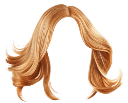 Long, wavy blonde hair wig with natural look, perfect for styling and fashion. This versatile wig adds elegance and charm to any outfit png