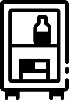 A line style icon depicting a lab freezer vector