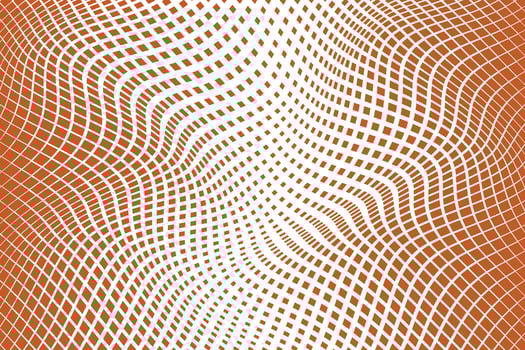 simple abstract orange color blend halftone wavy pattern abstract wavy orange and white grid optical illusion pattern background wave pattern in orange vector