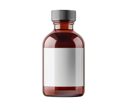 A bottle of liquid on a black background png