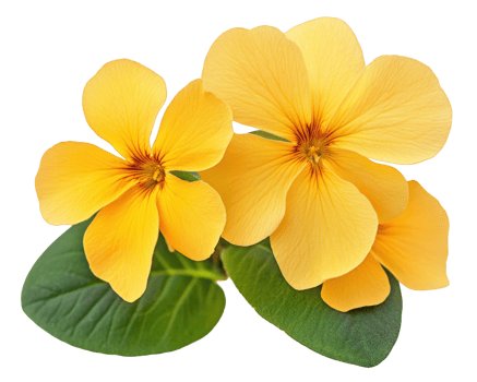 Bright yellow flowers with green leaves, showcasing vibrant petals and natural beauty. Perfect for floral arrangements or nature themed designs png