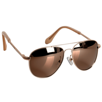 Stylish Vintage Sunglasses with Brown Lenses and Gold Frame for Fashionable Outdoor Activities and Summer Events png