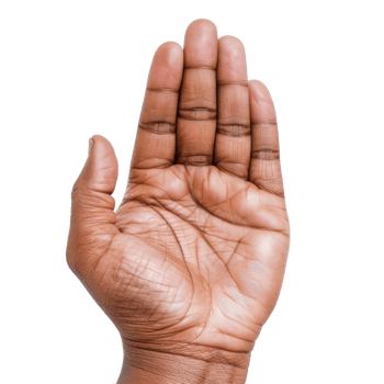 Open Hand Gesture Symbolizing Stop, Pause, or Request for Attention in Diverse Contexts png